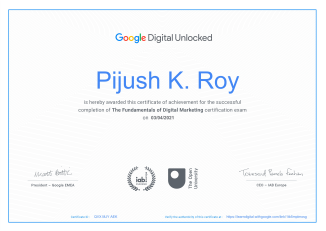 Google Digital Unlocked Certification